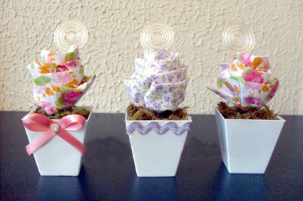 Enfeites de mesa personalizados