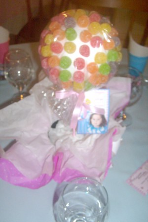 Enfeite de mesa personalizado árvore de goma