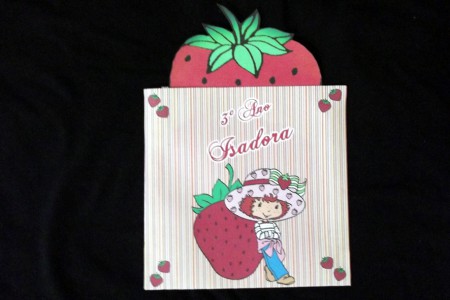 Convite Tema Moranguinho.