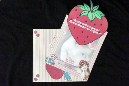 Convite Tema Moranguinho.