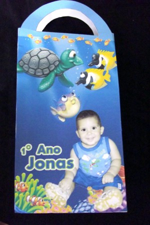 Caixinha de guloseimas - Tema Fundo do Mar. 