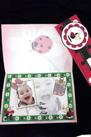 Convite - Tema Joaninha.